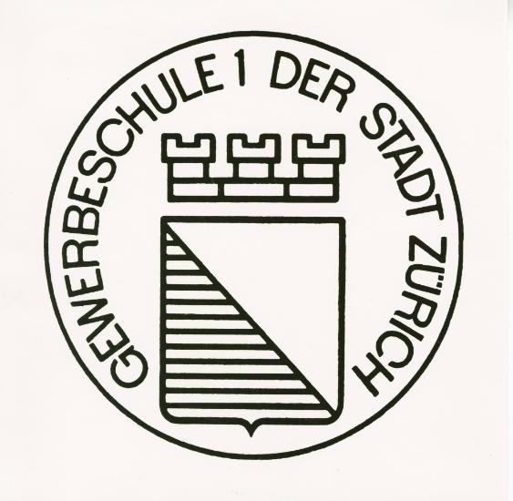 Stempel 'Gewerbeschule 1 der Stadt Zürich'