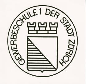 Stempel 'Gewerbeschule 1 der Stadt Zürich'