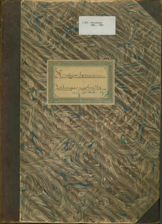 Kunstgewerbemuseum Zeitungsaussnitte ab November 1905