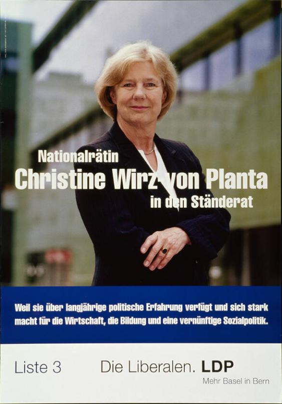 Nationalrätin Christine Wirz von Planta in den Ständerat