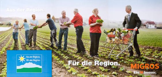 Aus der Region. Für die Region. Migros - Ein M besser.