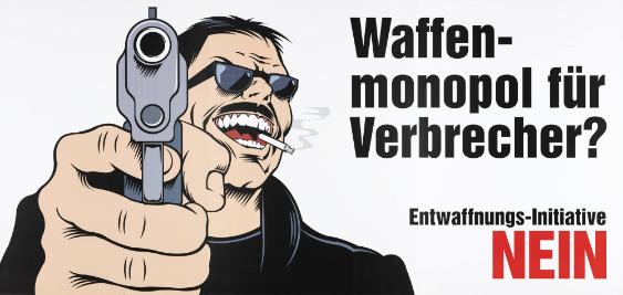 Waffenmonopol für Verbrecher? Entwaffnungs-Initiative - Nein