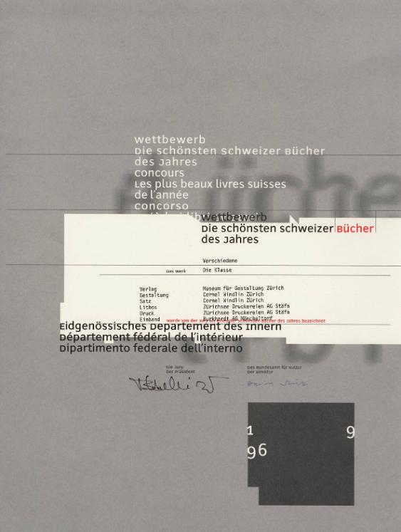 Wettbewerb Die schönsten schweizer Bücher des Jahres