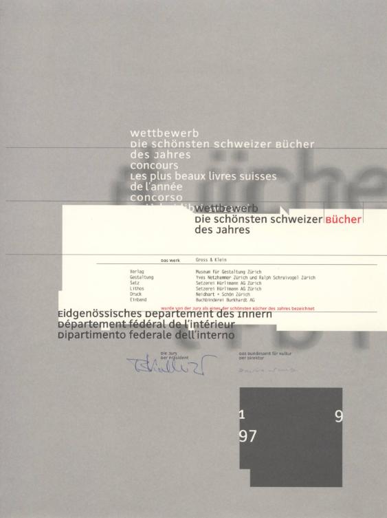 Wettbewerb, die schönsten schweizer Bücher des Jahres