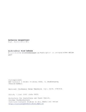 Architektur Kind Schule - Hierarchische Einschreibungen im Widerspruch