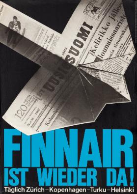Finnair ist wieder da! Täglich Zürich - Kopenhagen - Turku - Helsinki