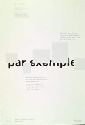 Par exemple - Abbilder zeitgenössischer Architektur in Deutschland und Frankreich