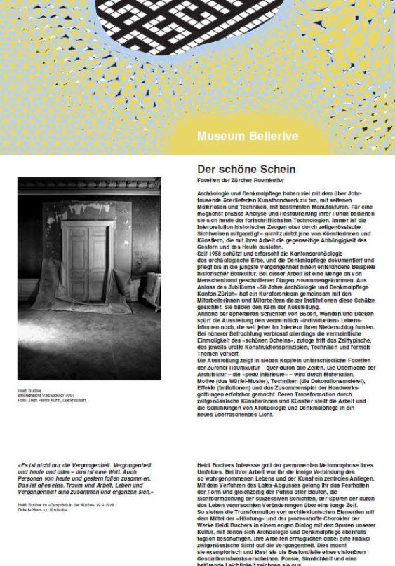 Der schöne Schein – Facetten der Zürcher Raumkultur