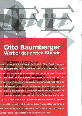Otto Baumberger - Werber der ersten Stunde