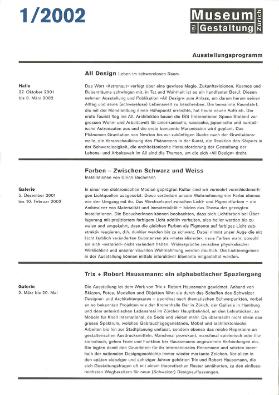 Ausstellungsprogramm  1/2002