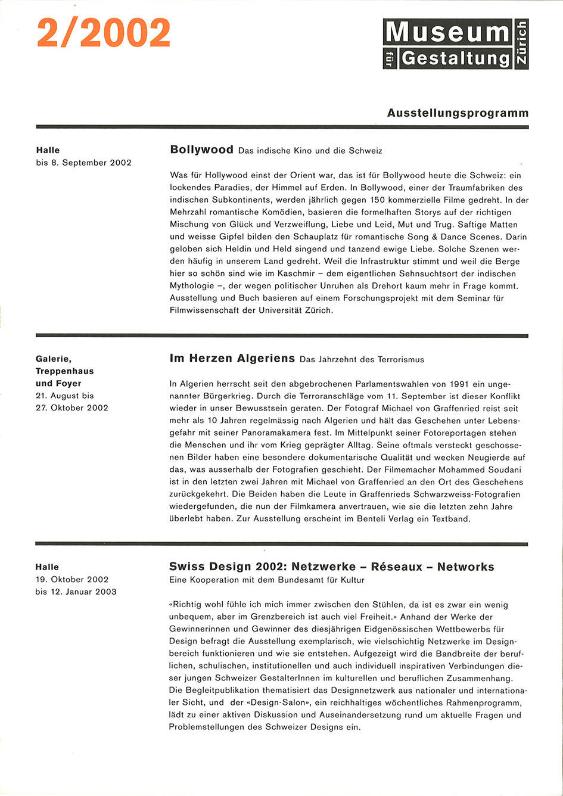 Ausstellungsprogramm  2/2002