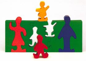 Familie, Standpuzzle von Antonio Vitali