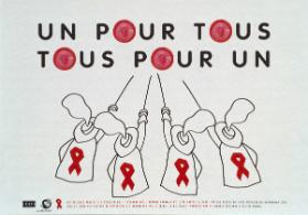 Un pour tous - tous pour un - Set de table réalisé à l'occasion du 1er décembre 2001
