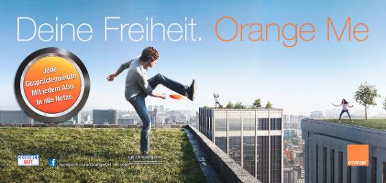 Deine Freiheit. Orange me - Jede Gesprächsminute. Mit jedem Abo. In alle Netze.
