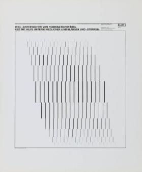 1964: 'Untersuchen von Kombinationsfähigkeit mit Hilfe unterschiedlicher Linienlängen und -stärken'