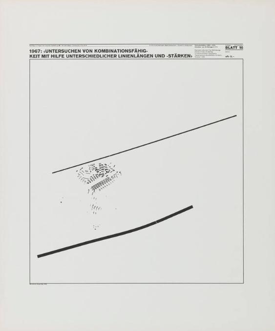 1967: 'Untersuchen von Kombinationsfähigkeiten mit Hilfe unterschiedlicher Linienlängen und -stärken'