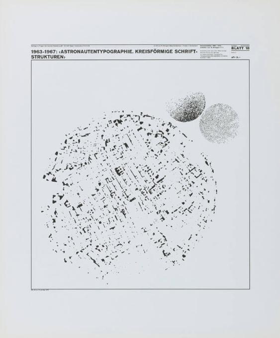 1963-1967: 'Astronautentypographie. Kreisförmige Schriftstrukturen'