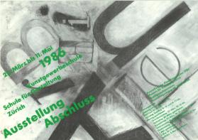 Ausstellung Abschlussarbeiten 1986, Einladung