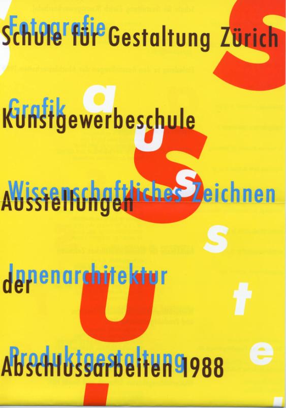 Ausstellung der Abschlussarbeiten 1988