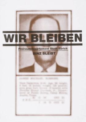 Wir bleiben - Freiraumdepartement Stadt Zürich - Binz bleibt