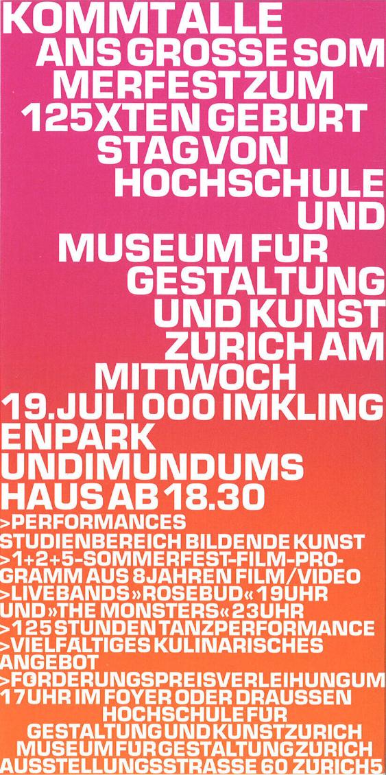 HGKZ, Sommerfest 2000