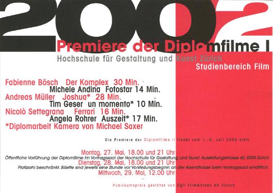 Premiere der Diplomfilme I, 2002