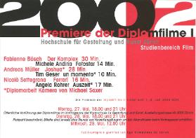 Premiere der Diplomfilme I, 2002