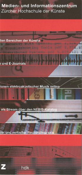 ZHdK, Medien- und Informationszentrum, MIZ, Zürich, CH