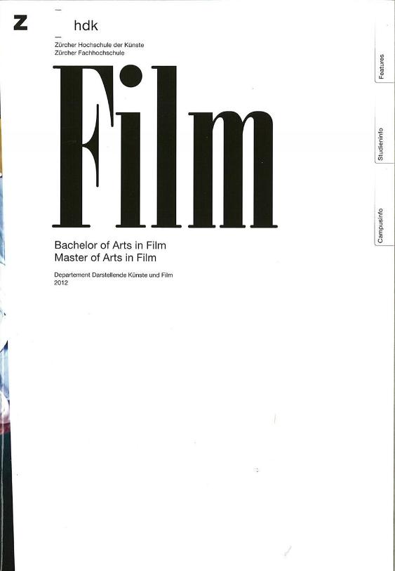 Bachelor und Master of Arts in Film