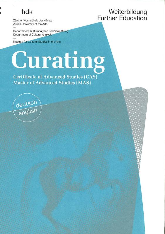Weiterbildung, CAS/MAS Curating