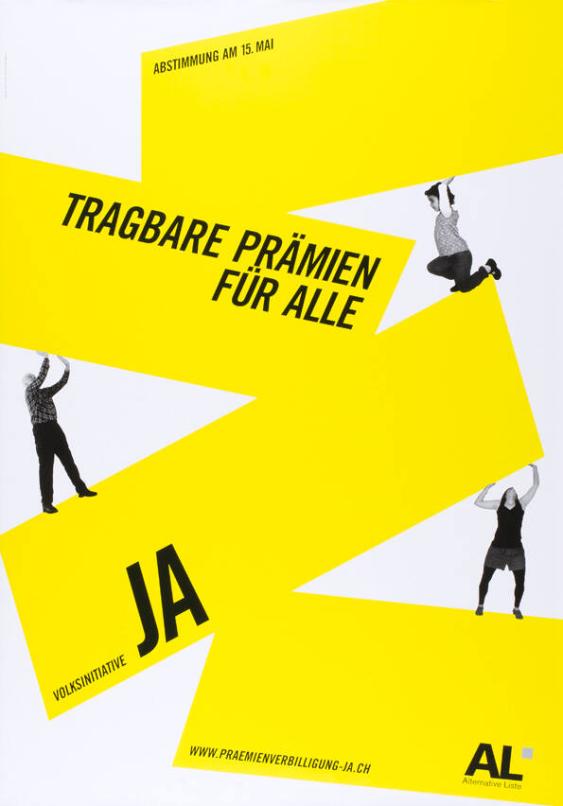 Tragbare Prämien für alle - Volksinitiative Ja - Abstimmung am 15. Mai - AL  Alternative Liste
