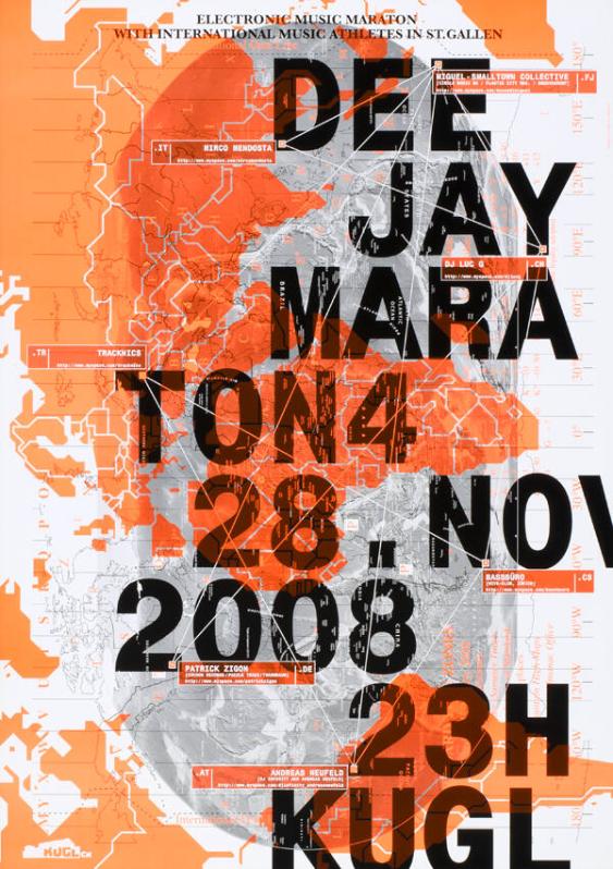 Dee Jay Maraton 4 - KUGL - Electronic music maraton with international music athletes in St. Gallen