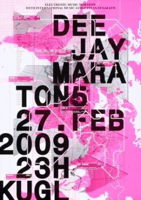 Dee Jay Maraton 5 - KUGL - Electronic music maraton with international music athletes in St. Gallen