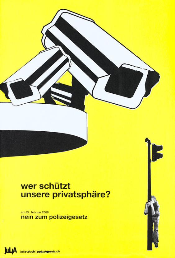 Wer schützt unsere Privatsphäre? Nein zum Polizeigesetz