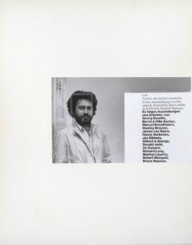 Jannis Kounellis in Zürich, Reportage