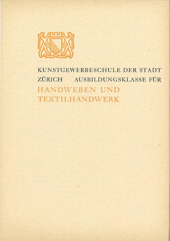 KGSZ, Ausbildungsklasse für Handweben und Textilhandwerk