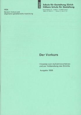 SfGZ, Der Vorkurs, Ausgabe 1998