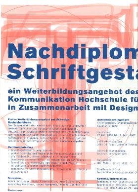 HGKZ, Nachdiplom Schriftgestaltung