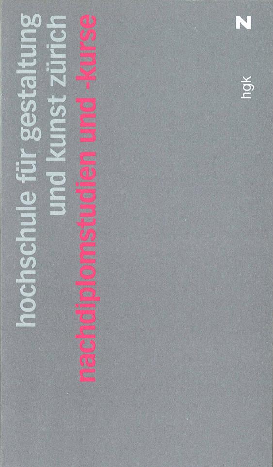 HGKZ, NDS/NDK - Nachdiplomstudien und -Kurse