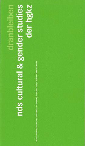 HGKZ, NDS - Nachdiplomstudium Cultural & Gender Studies