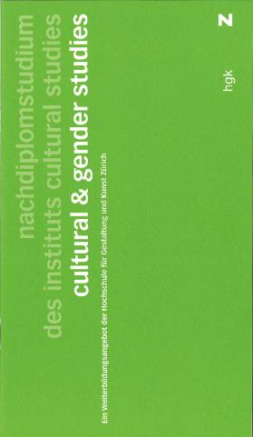 HGKZ, NDS - Nachdiplomstudium des Instituts cultural studies in Cultural & Gender Studies