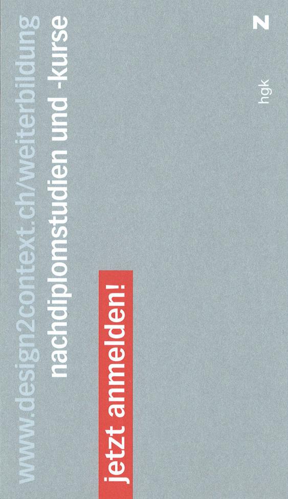 HGKZ, NDS/NDK - Nachdiplomstudien und -kurse
