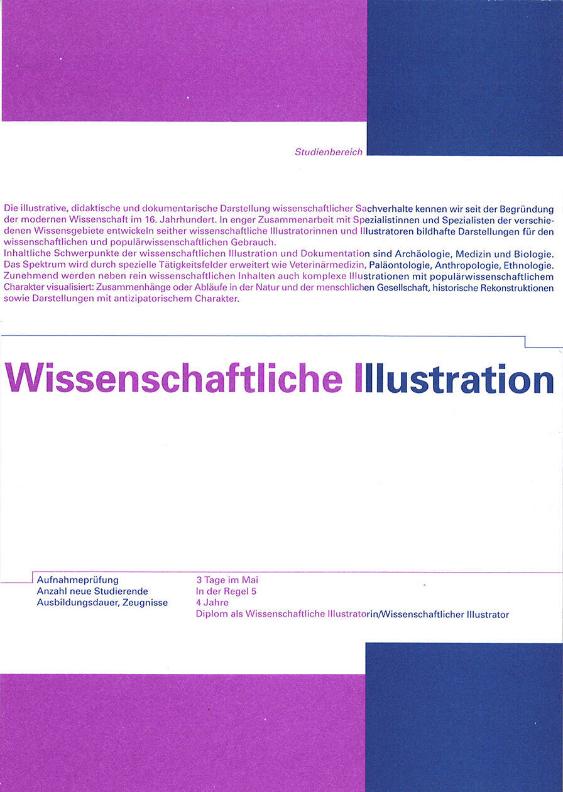 SfGZ, Studienbereich Wissenschaftliche Illustration