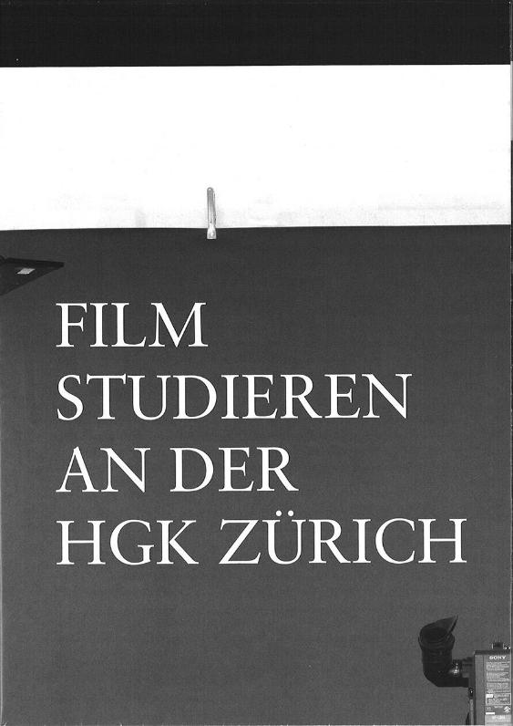 HGKZ, Film studieren an der HGK Zürich