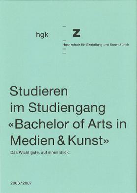 HGKZ, Studieren im Studiengang "Bachelor of Arts in Medien & Kunst"