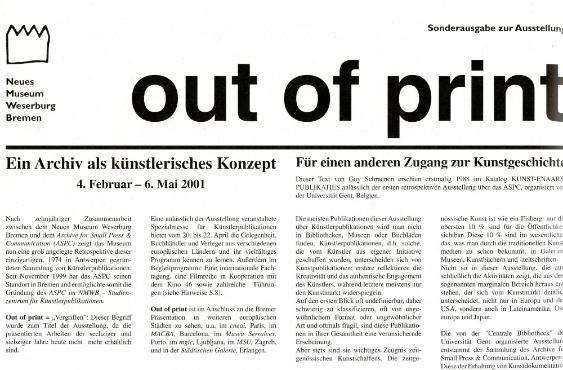 Sonderausgabe zur Ausstellung Neues Museum Weserberg Bremen