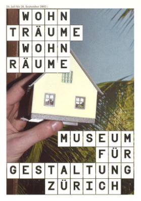 Ausstellung Wohnträume - Wohnräume: Einladung, Karte aus Postkartenset.