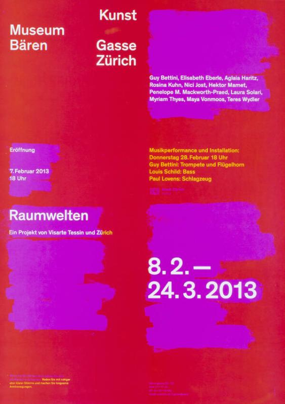 Kunst Museum Bären Gasse - Raumwelten - 8.2.2013 - 24.3.3013