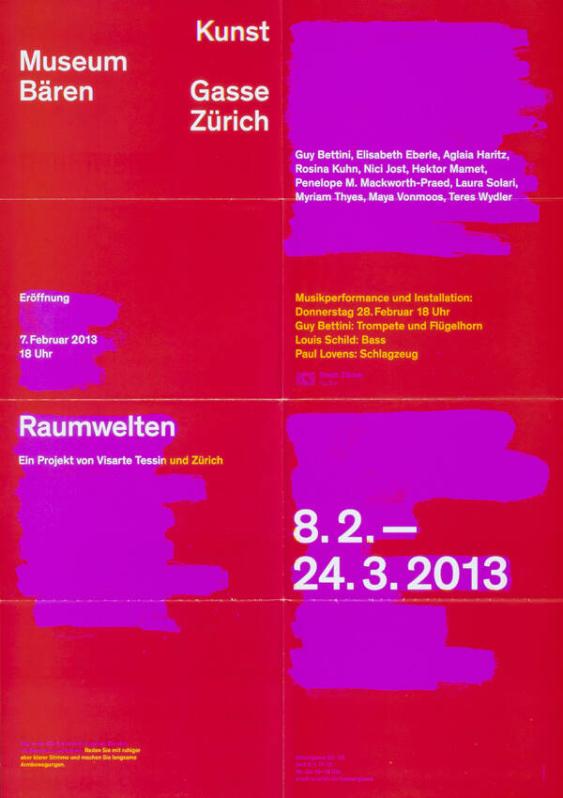 Kunst Museum Bären Gasse - Raumwelten - 8.2.2013 - 24.3.3013