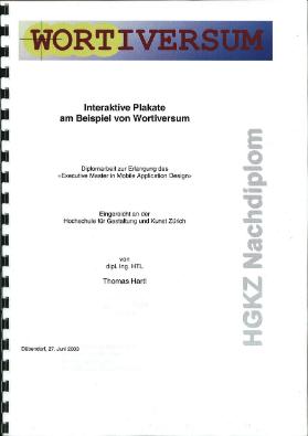 Interaktive Plakate am Beispiel von Wortiversum